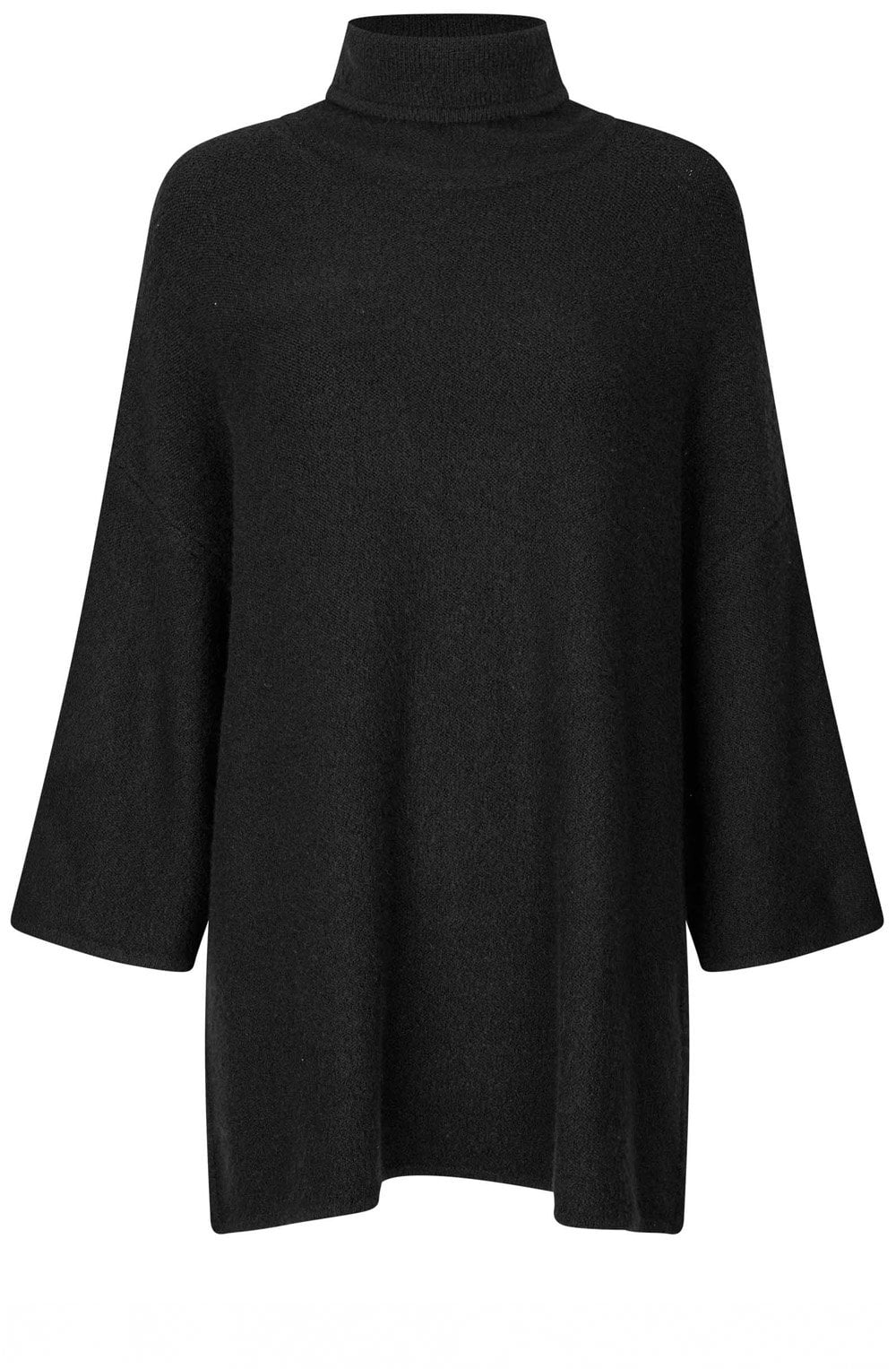 Foxanne Black High Neck Oversized Jumper