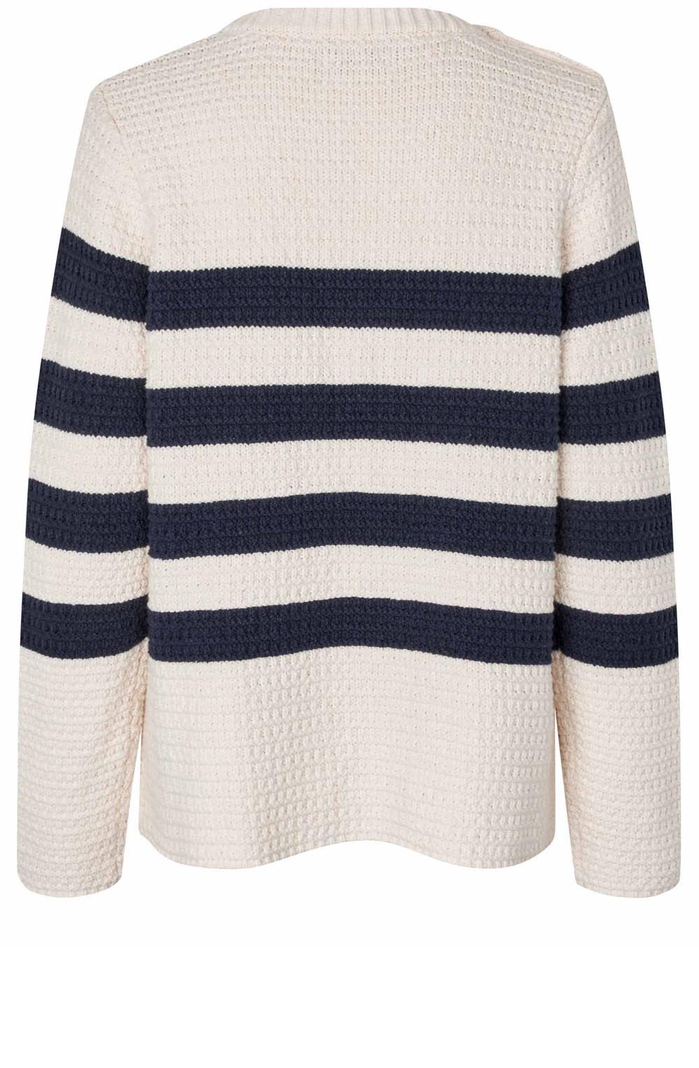 Frellis Whitecap and Navy Chunky Knit Jumper