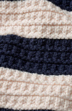 Frellis Whitecap and Navy Chunky Knit Jumper