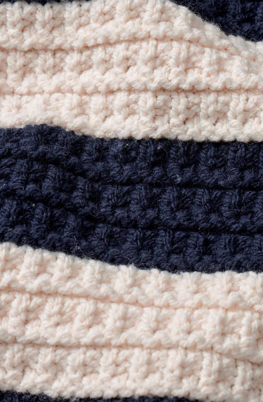 Frellis Whitecap and Navy Chunky Knit Jumper