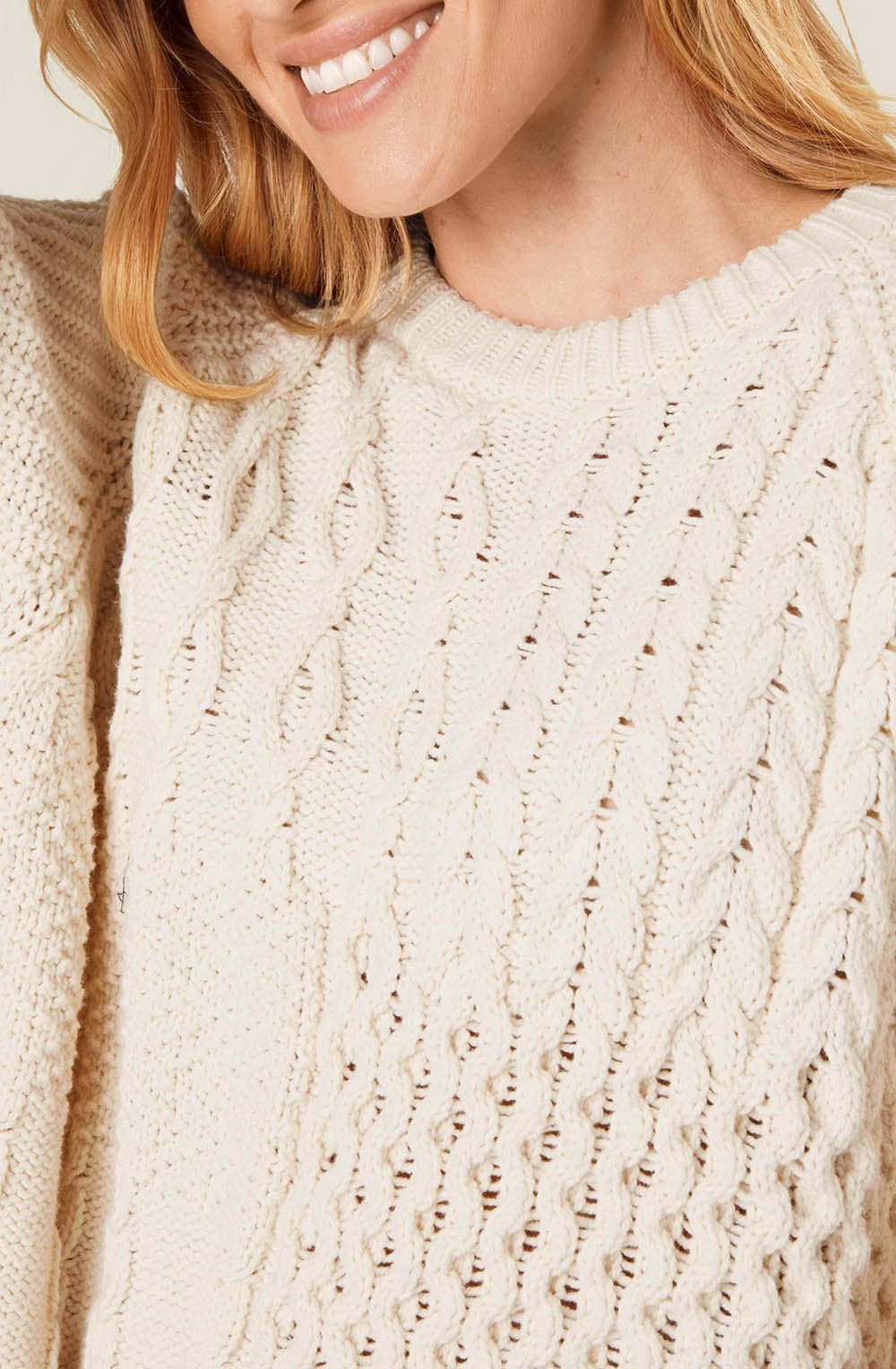 Frola Whitecap Cable Knit Jumper