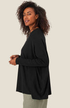 Fronia Black Oversized V Neck Jumper
