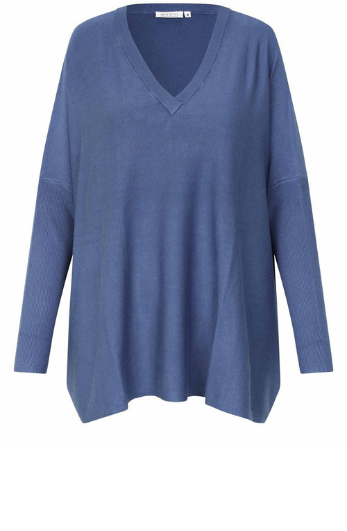 Fronia Ensign Blue Oversized Batwing Jumper
