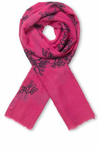 Fuchsia Red Astala Embroidered Scarf