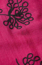 Fuchsia Red Astala Embroidered Scarf