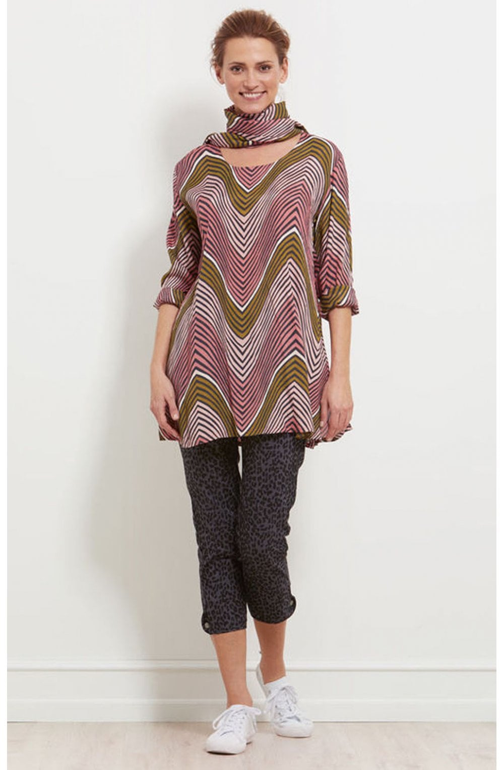 Gabini Blush Zig Zag Design Tunic