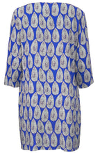 Gabrielis Greek Blue Leaf Print Tunic