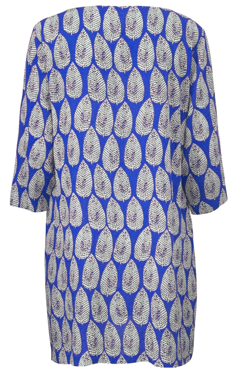 Gabrielis Greek Blue Leaf Print Tunic