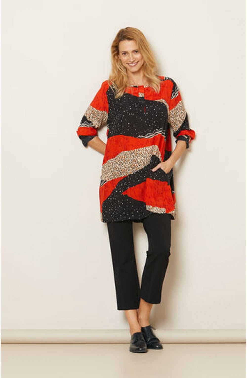 Gaila Bold Print Pumpkin Tunic