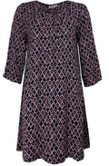 Galena Orange Org Patterned Tunic