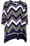 Galeni Lime Zig Zag Print Tunic