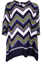 Galeni Lime Zig Zag Print Tunic