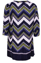 Galeni Lime Zig Zag Print Tunic