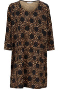 Galeny Monks Robe Leopard Print Tunic