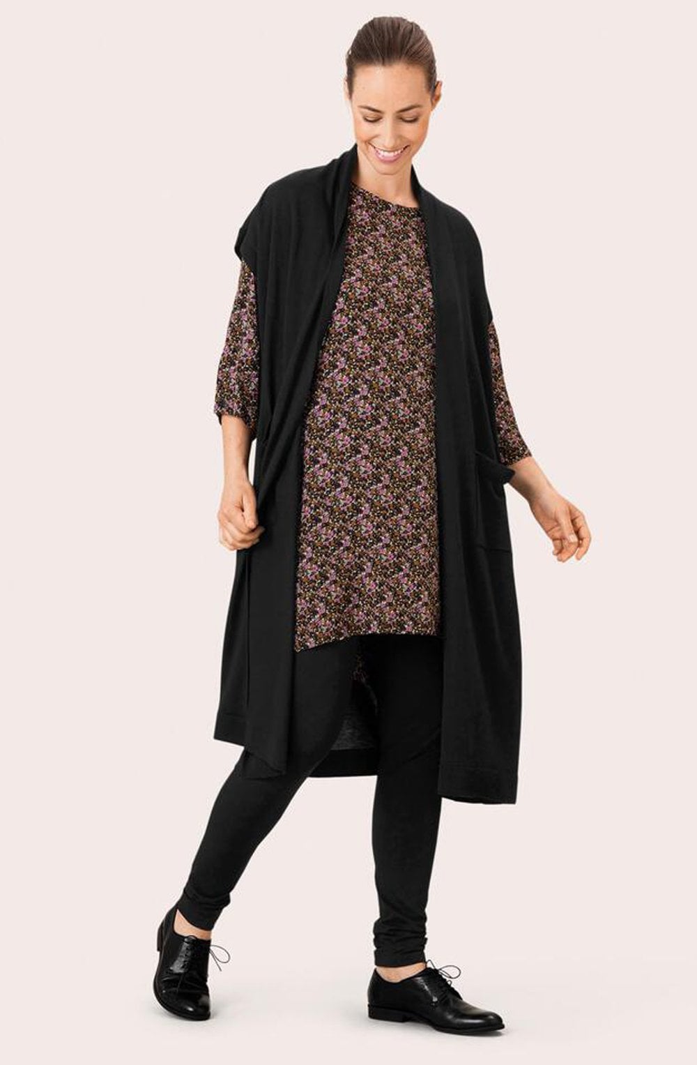 Garnetta Dusky Orchid Floral Print Tunic