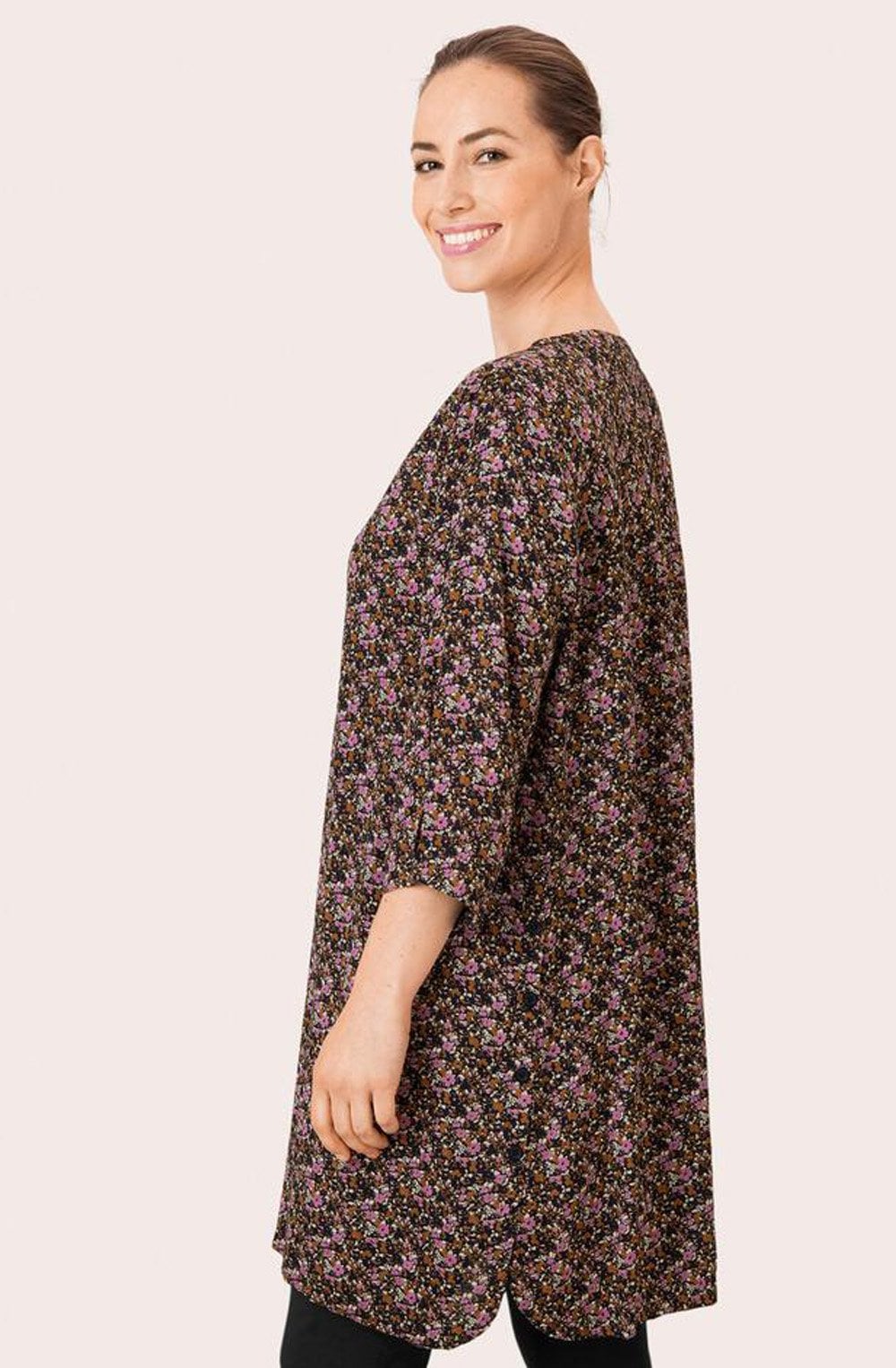 Garnetta Dusky Orchid Floral Print Tunic