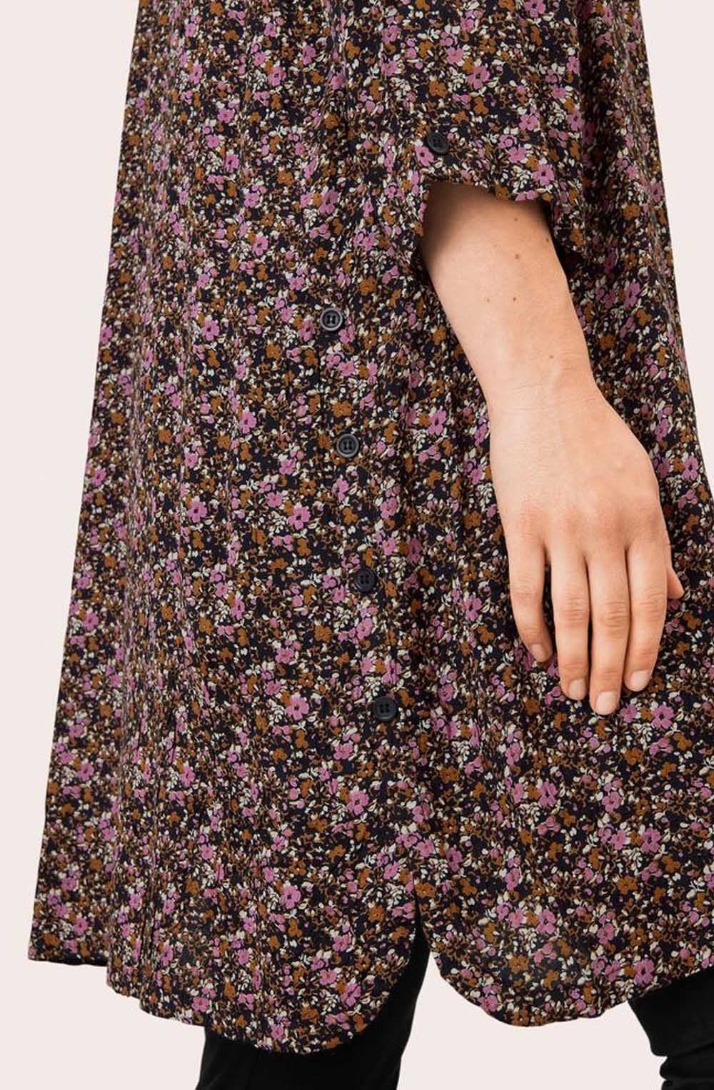 Garnetta Dusky Orchid Floral Print Tunic
