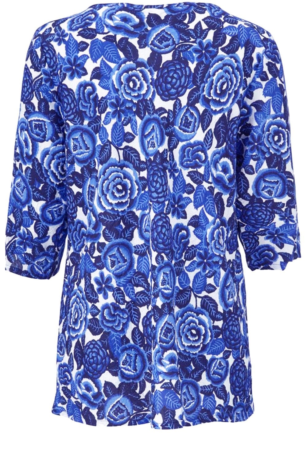 Garnetta Greek Blue Floral Tunic