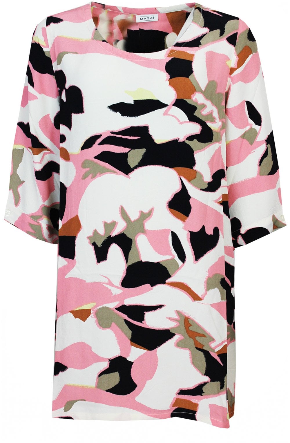 Garnetta Pink Bold Print Tunic