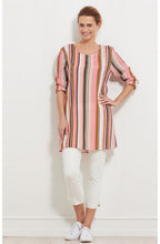 Gealma Blush Candy Striped Tunic