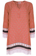 Geanna Blush Leaf Design Tunic