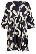 Gecia Navy Bell Sleeve Dress