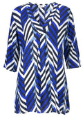 Gelsa Greek Blue Stripe Design Tunic