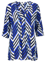 Gelsa Greek Blue Stripe Design Tunic