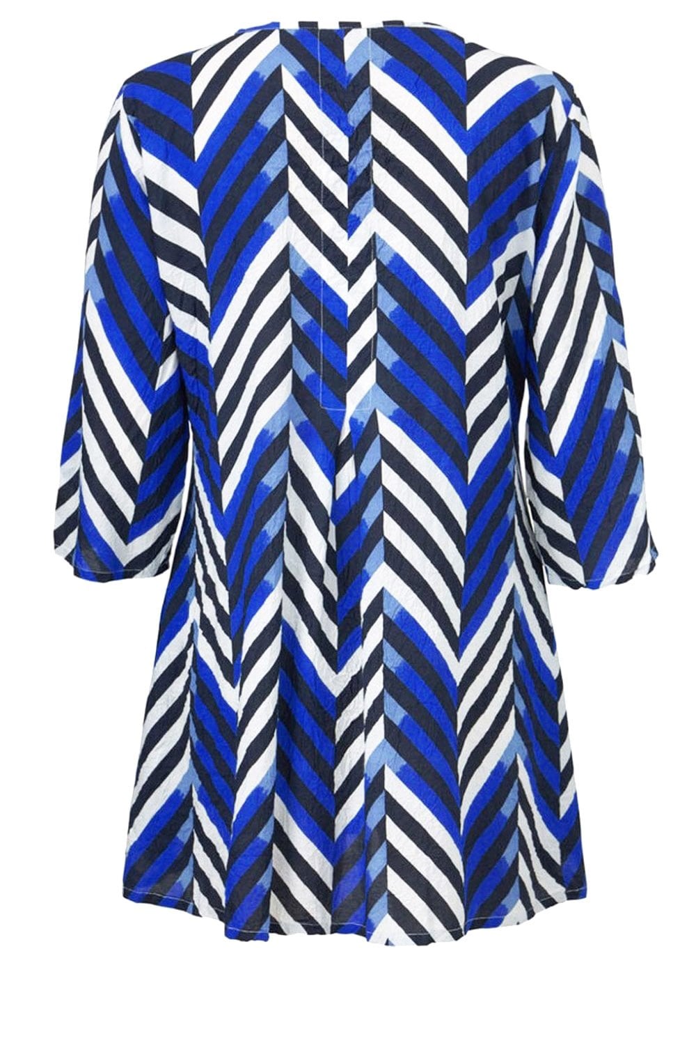 Gelsa Greek Blue Stripe Design Tunic