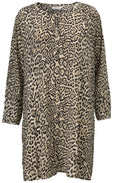 Genetta Sand Org Animal Print Tunic