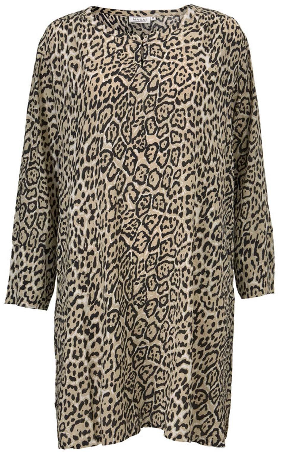 Genetta Sand Org Animal Print Tunic