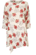 Genis Chiffon Rose Print Tunic