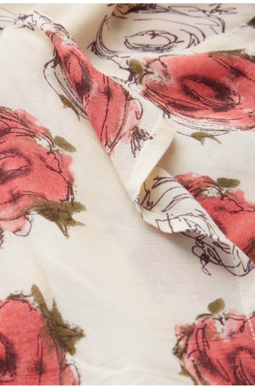 Genis Chiffon Rose Print Tunic