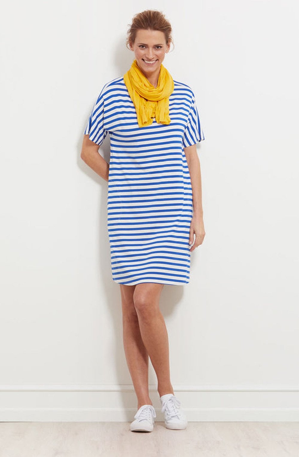 Gertie Greek Blue Striped Tunic