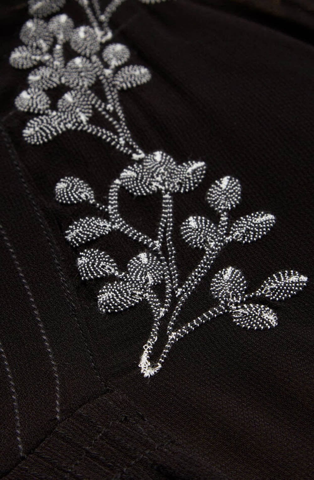 Ginny Black Floral Detailed Tunic