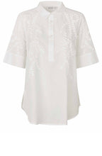 Ginovelle White Embroidered Short Sleeved Tunic