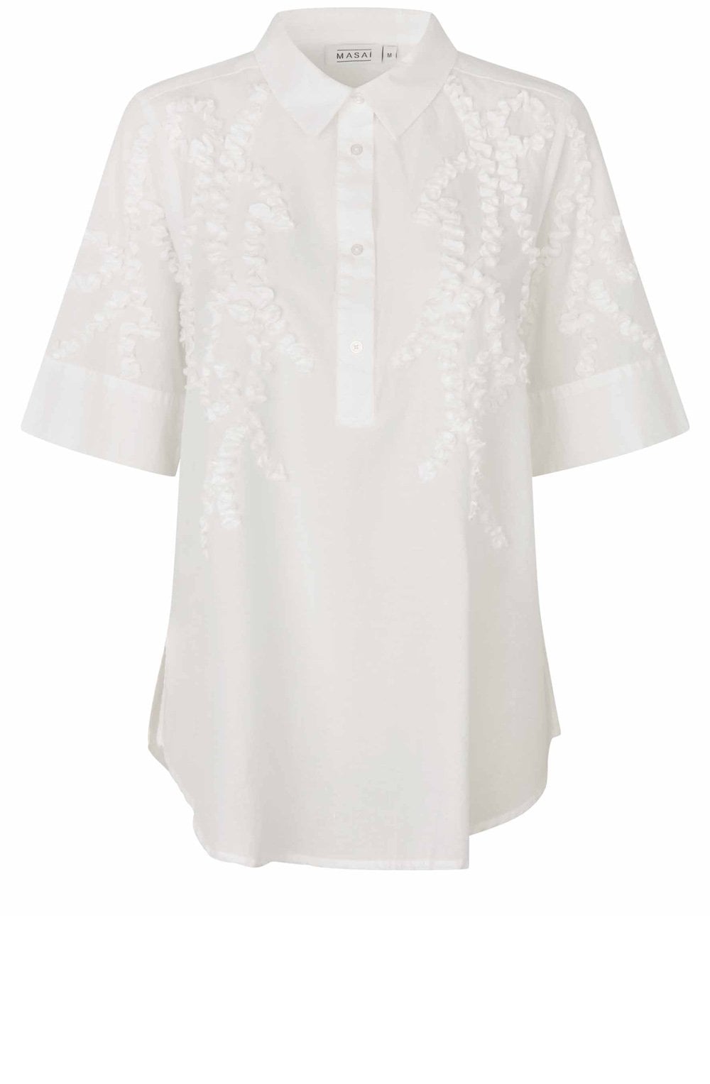Ginovelle White Embroidered Short Sleeved Tunic
