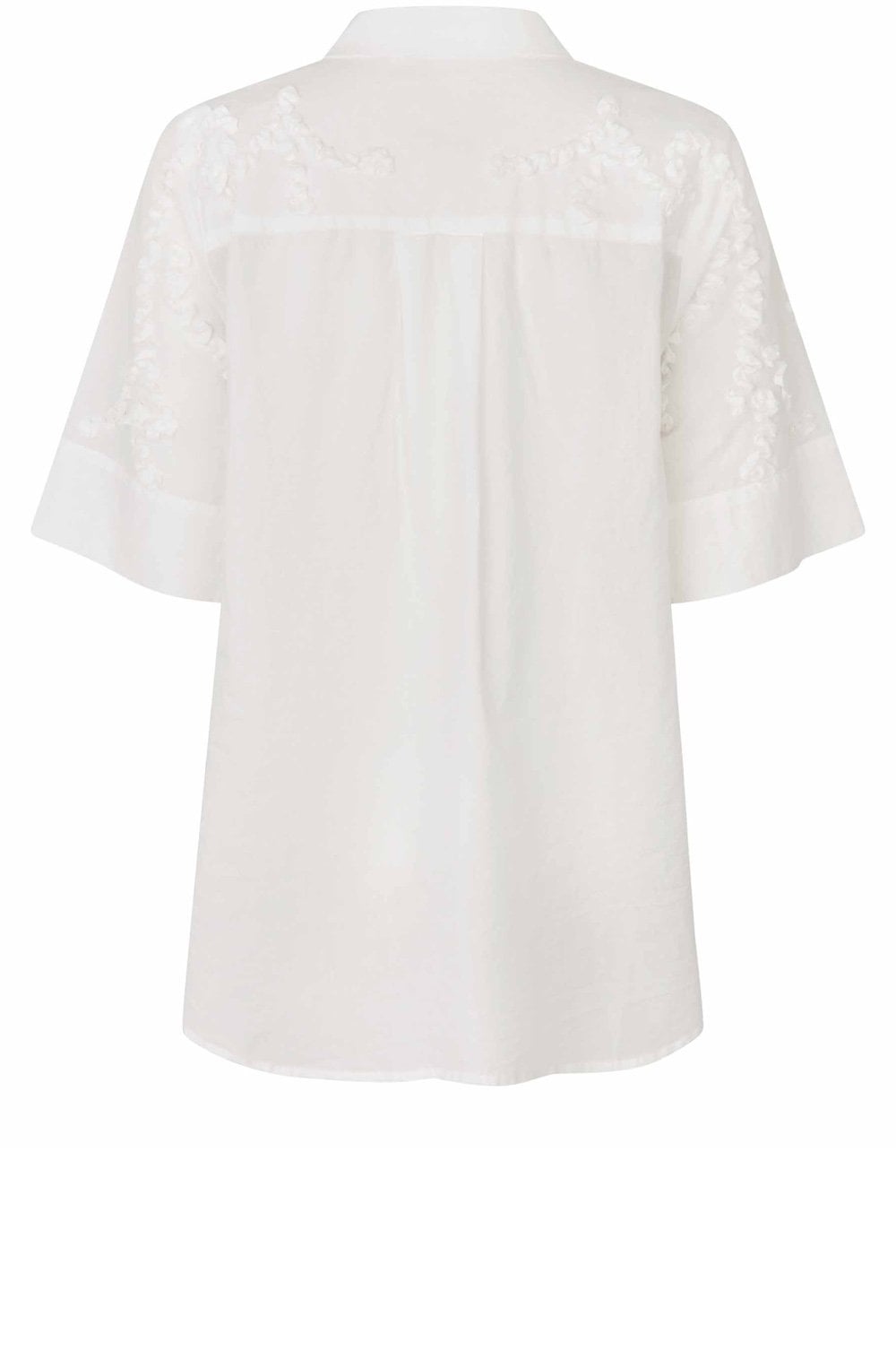 Ginovelle White Embroidered Short Sleeved Tunic