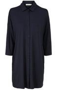Gitzi Navy Button up Tunic