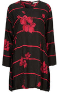 Glenna Red & Black Floral Tunic