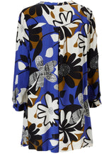 Glenva Blue Bold Floral Tunic
