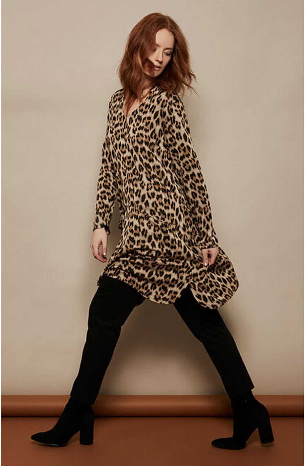 Gloritti Leopard Print Tunic