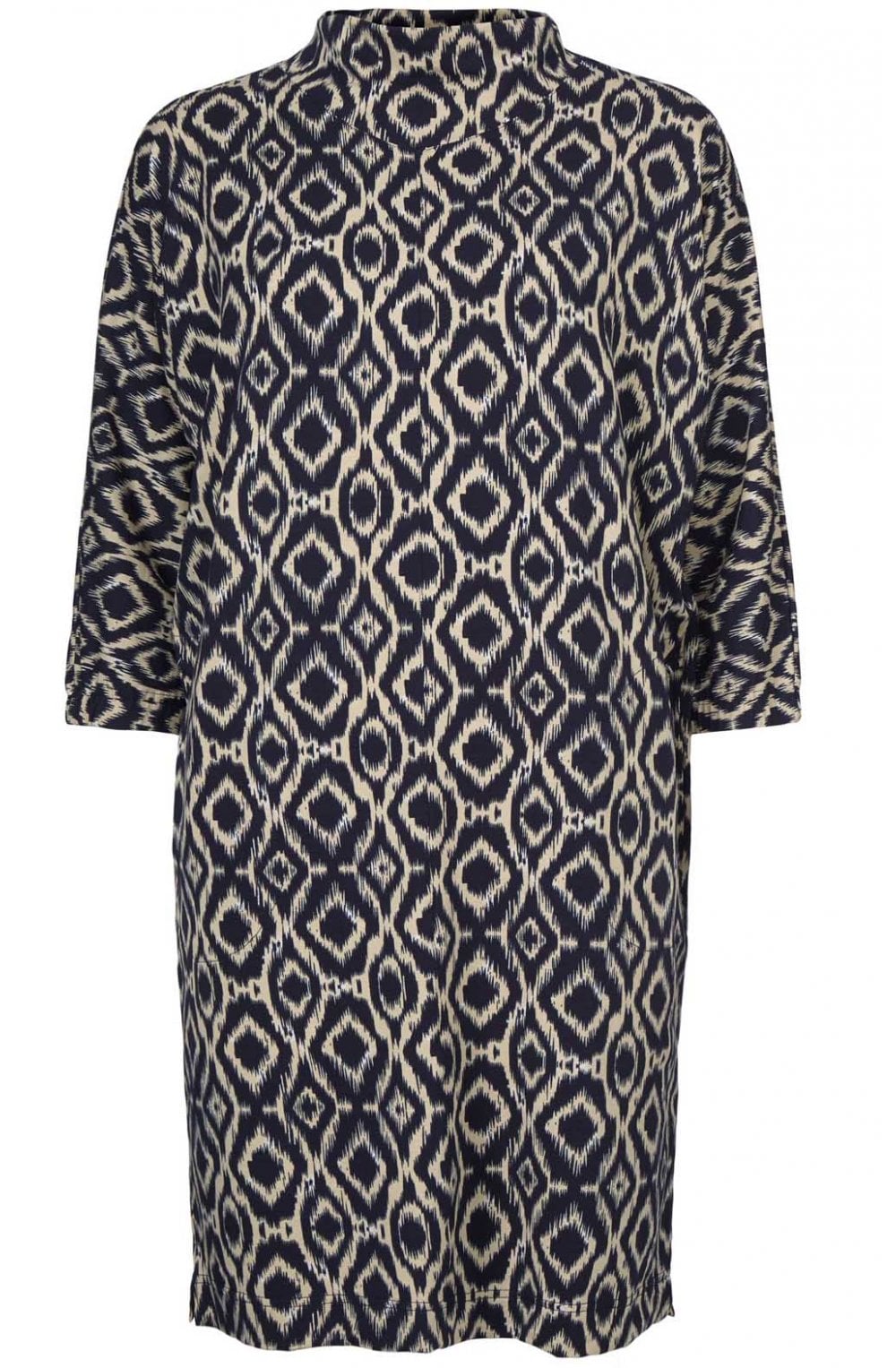 Glussi Navy & Cream Patterned Tunic