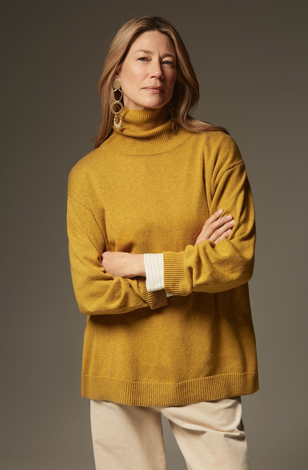 Golden Green Faricka High Neck Jumper
