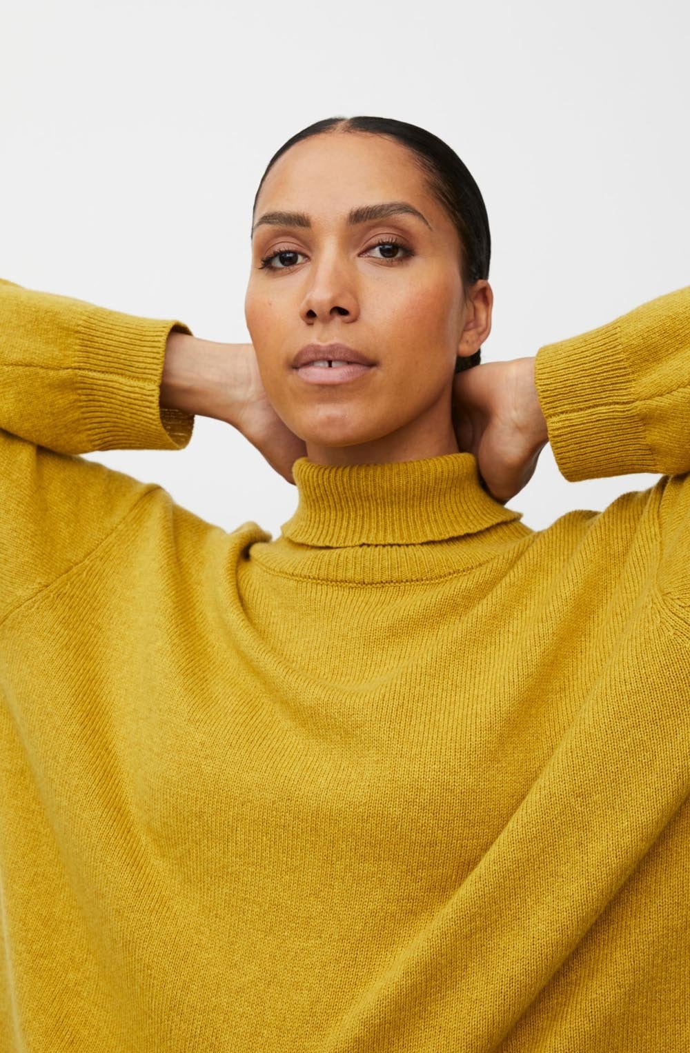 Golden Green Faricka High Neck Jumper