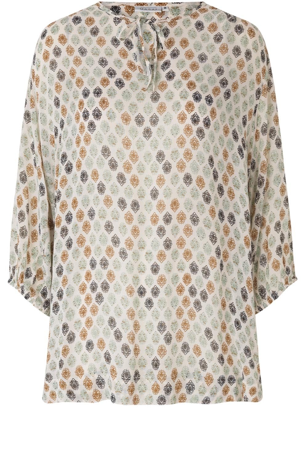 Goldie Desert Sage Patterned Top
