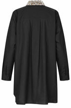 Goldima Embellished Collar Black Tunic