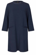 Goldine Navy Weighted Jersey Tunic Dress