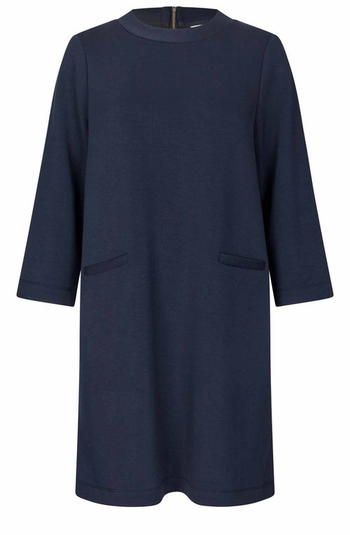 Goldine Navy Weighted Jersey Tunic Dress