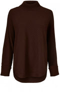 Gracia Coffee Ribbed Jumper
